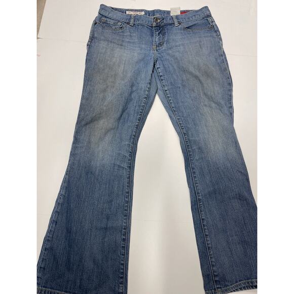 X2 Denim - X2 Flare Leg Women's Faded Distressed Jeans Low Rise Size31x32